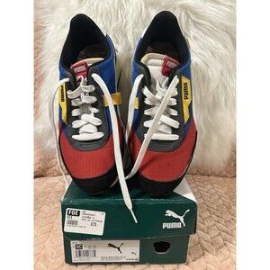 Puma Future Rider Play On JR Sneakers  Blue/Red/Yellow 372349-05 Low Top Size 5C